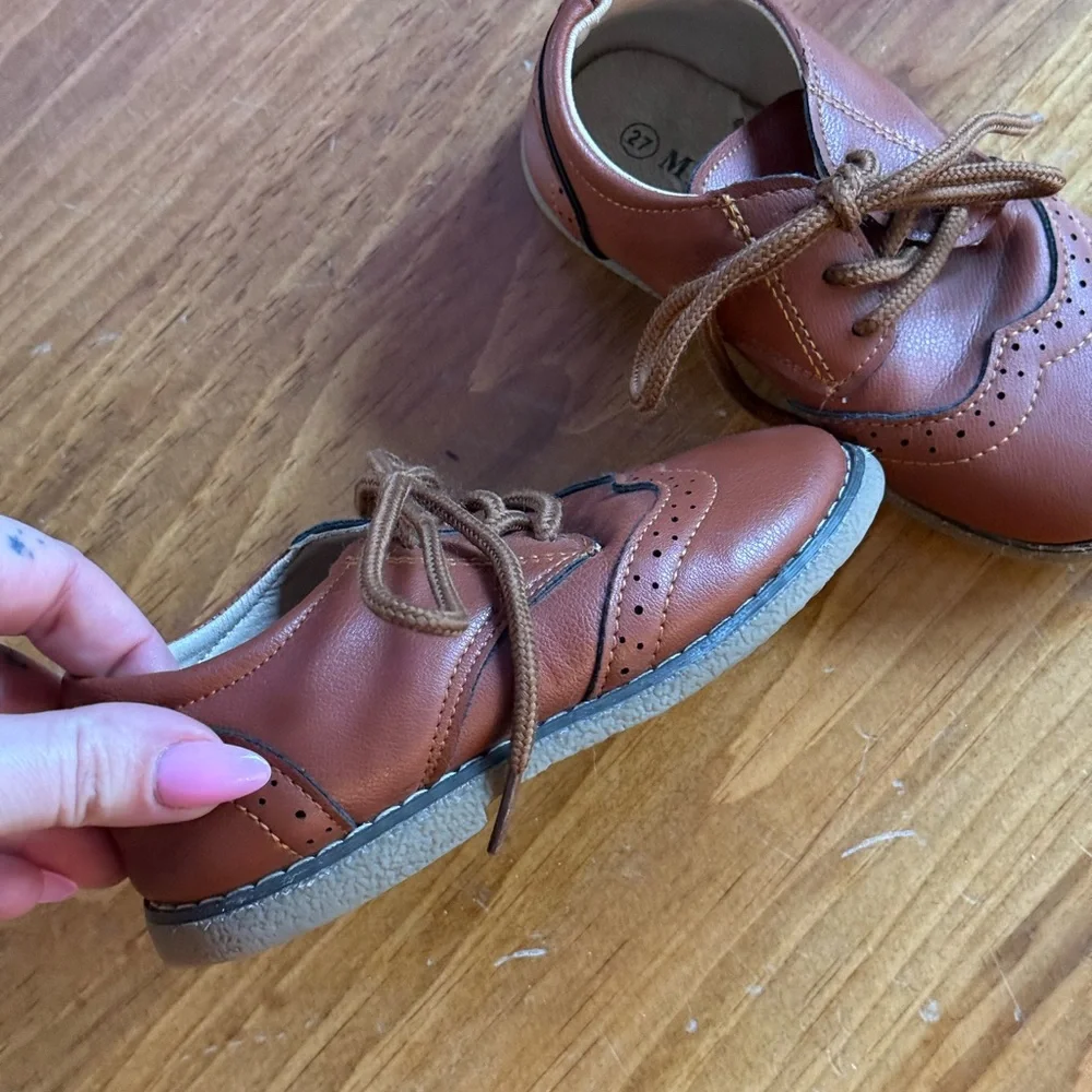 Classic Brown Toddler Dress Shoes - Picture 3 of 4